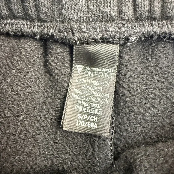 Victoria Secret On Point Sweat Shorts Women Small Black Athleisure Lounge - Picture 4 of 6